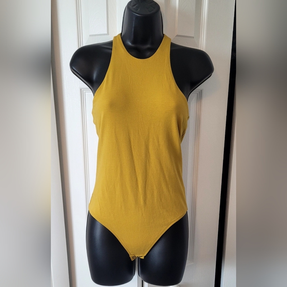 Mustard Yellow Sleeveless Bodysuit